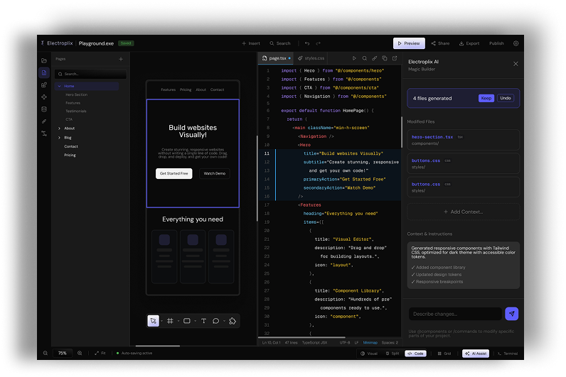 Canvas preview